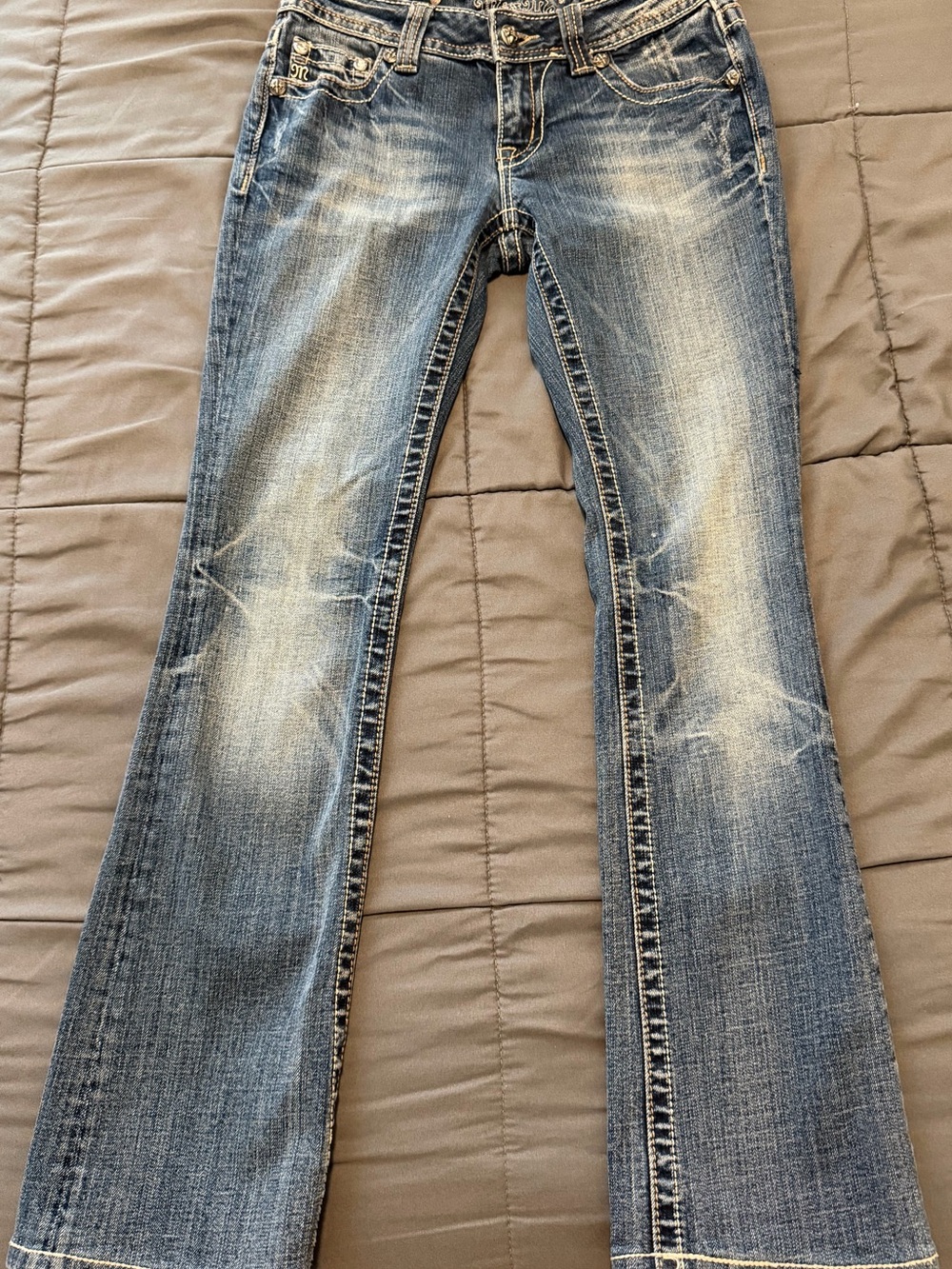 Miss Me Light Faded Blue Boot Cut Jeans